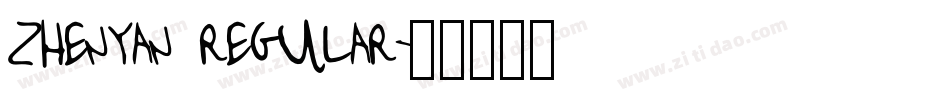 Zhenyan regular字体转换